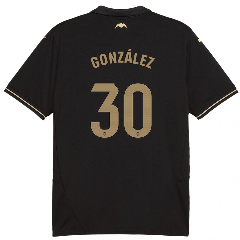 Danxen Bambino Maglia Hugo González #30 Nero Kit Gara Away 2024/25 Maglietta