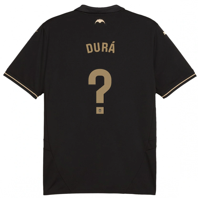 Danxen Bambino Maglia Jaume Durá #0 Nero Kit Gara Away 2024/25 Maglietta