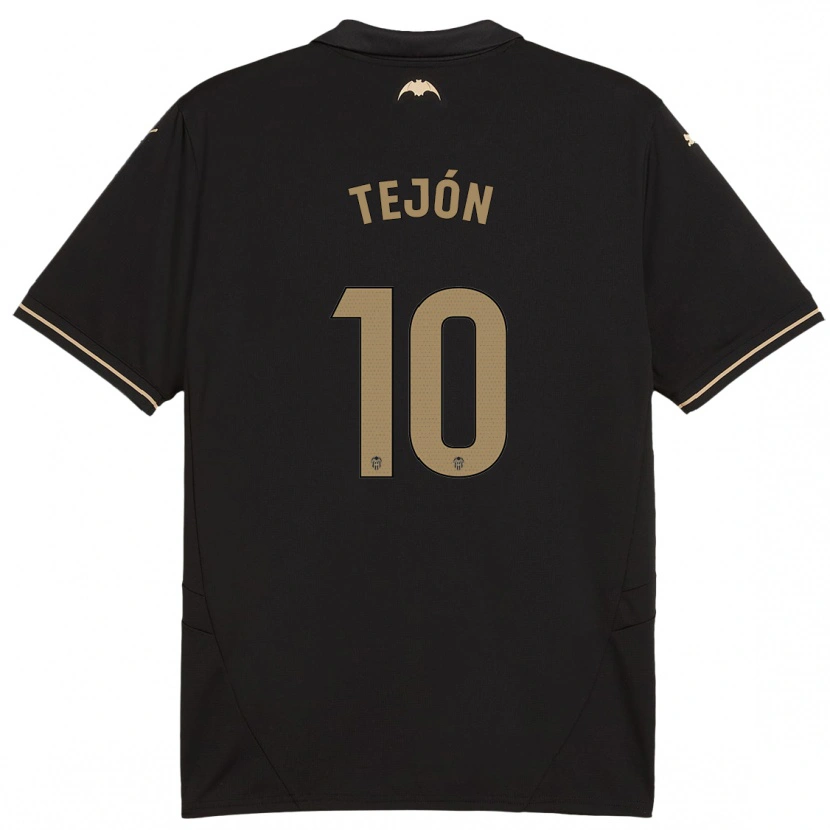 Danxen Bambino Maglia Martín Tejón #10 Nero Kit Gara Away 2024/25 Maglietta