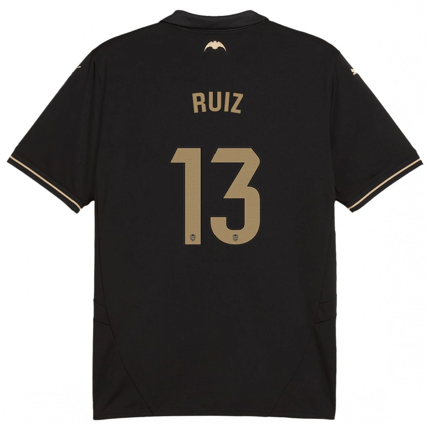 Danxen Bambino Maglia Nil Ruiz #13 Nero Kit Gara Away 2024/25 Maglietta