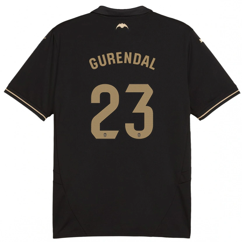 Danxen Bambino Maglia Alexander Gurendal #23 Nero Kit Gara Away 2024/25 Maglietta