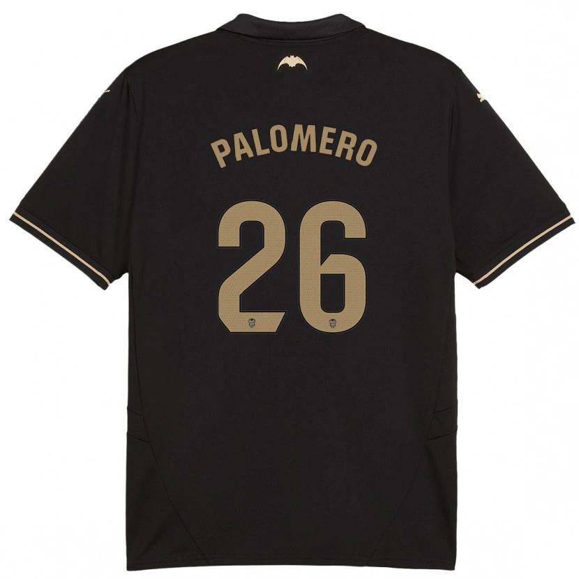 Danxen Bambino Maglia Marc Palomero #26 Nero Kit Gara Away 2024/25 Maglietta