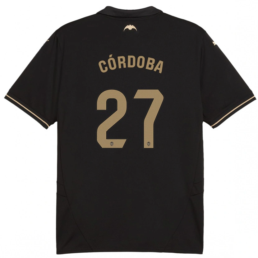 Danxen Bambino Maglia Iker Córdoba #27 Nero Kit Gara Away 2024/25 Maglietta