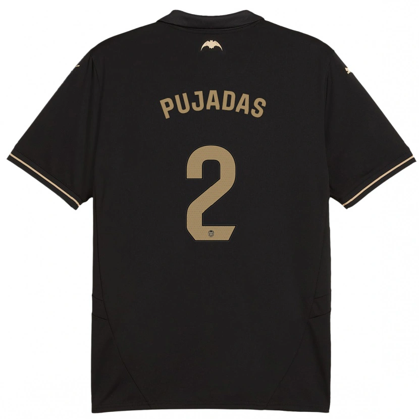 Danxen Bambino Maglia Berta Pujadas #2 Nero Kit Gara Away 2024/25 Maglietta