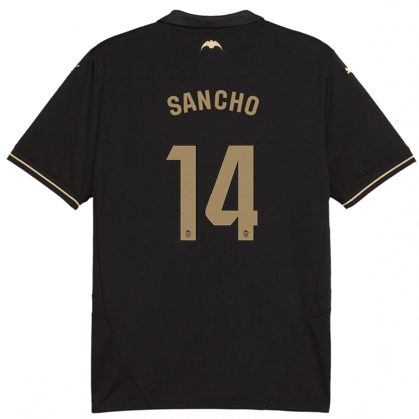 Danxen Bambino Maglia Pauleta Sancho #14 Nero Kit Gara Away 2024/25 Maglietta