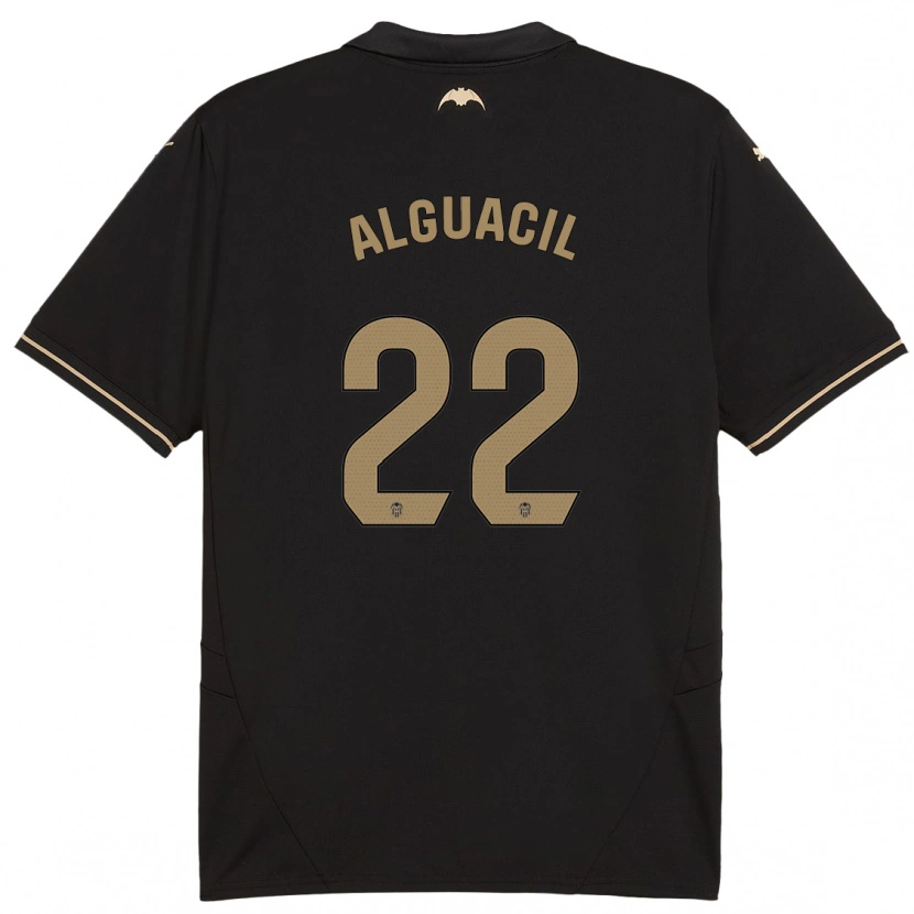 Danxen Bambino Maglia Ainhoa Alguacil #22 Nero Kit Gara Away 2024/25 Maglietta