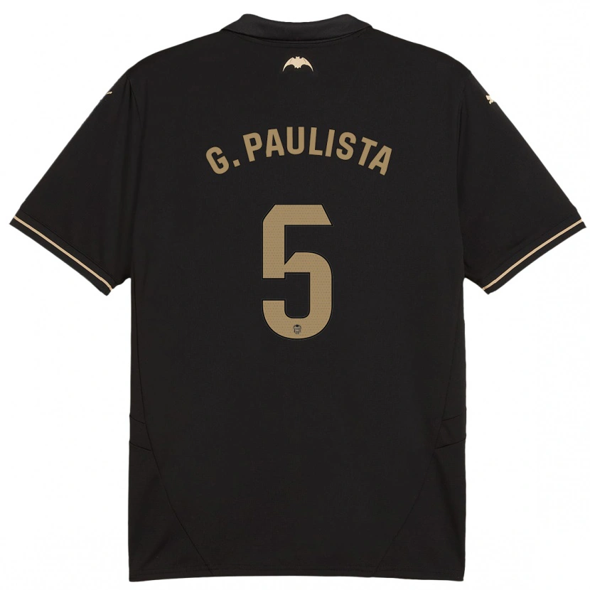 Danxen Bambino Maglia Gabriel Paulista #5 Nero Kit Gara Away 2024/25 Maglietta