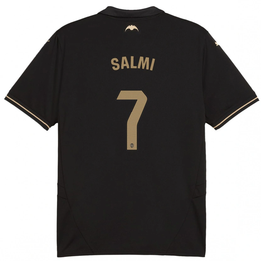 Danxen Bambino Maglia Iina Salmi #7 Nero Kit Gara Away 2024/25 Maglietta