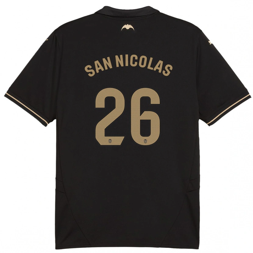 Danxen Bambino Maglia Olga San Nicolas #26 Nero Kit Gara Away 2024/25 Maglietta