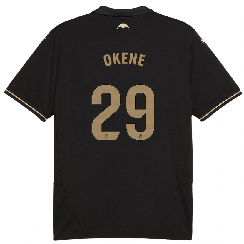 Danxen Bambino Maglia Andrea Okene #29 Nero Kit Gara Away 2024/25 Maglietta