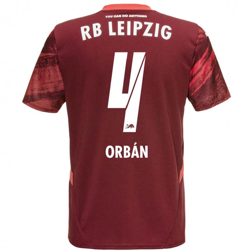 Danxen Bambino Maglia Willi Orbán #4 Borgogna Kit Gara Away 2024/25 Maglietta