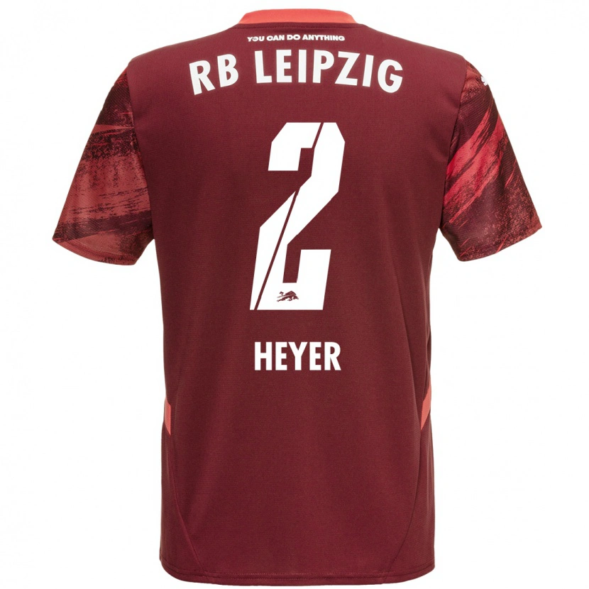 Danxen Bambino Maglia Friedrich Heyer #2 Borgogna Kit Gara Away 2024/25 Maglietta