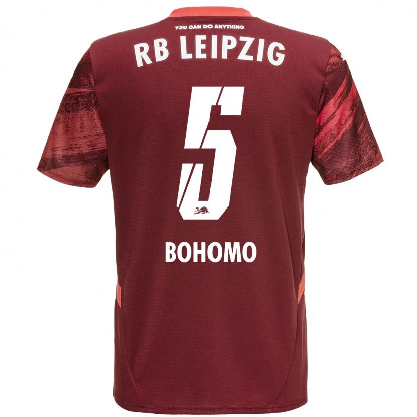 Danxen Bambino Maglia Allan Bohomo #5 Borgogna Kit Gara Away 2024/25 Maglietta