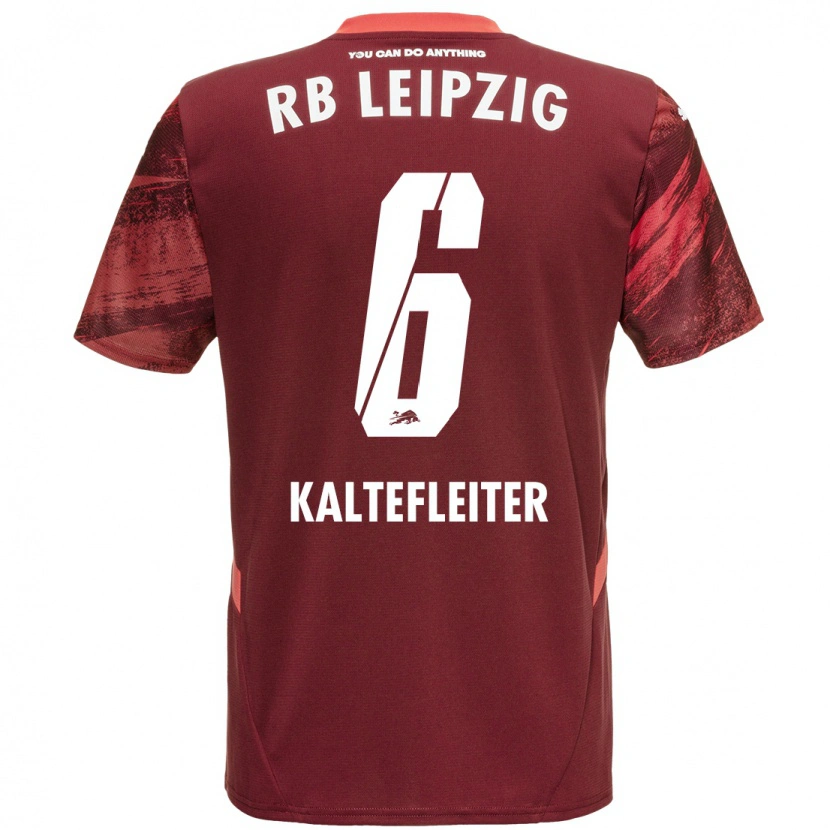 Danxen Bambino Maglia Benno Kaltefleiter #6 Borgogna Kit Gara Away 2024/25 Maglietta