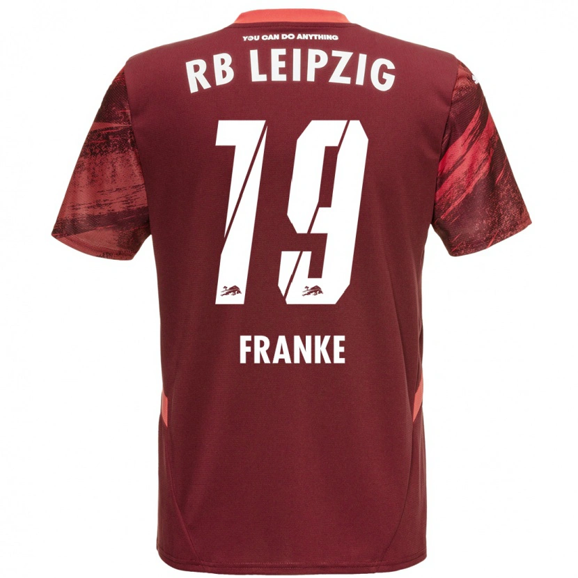 Danxen Bambino Maglia Lenny Franke #19 Borgogna Kit Gara Away 2024/25 Maglietta