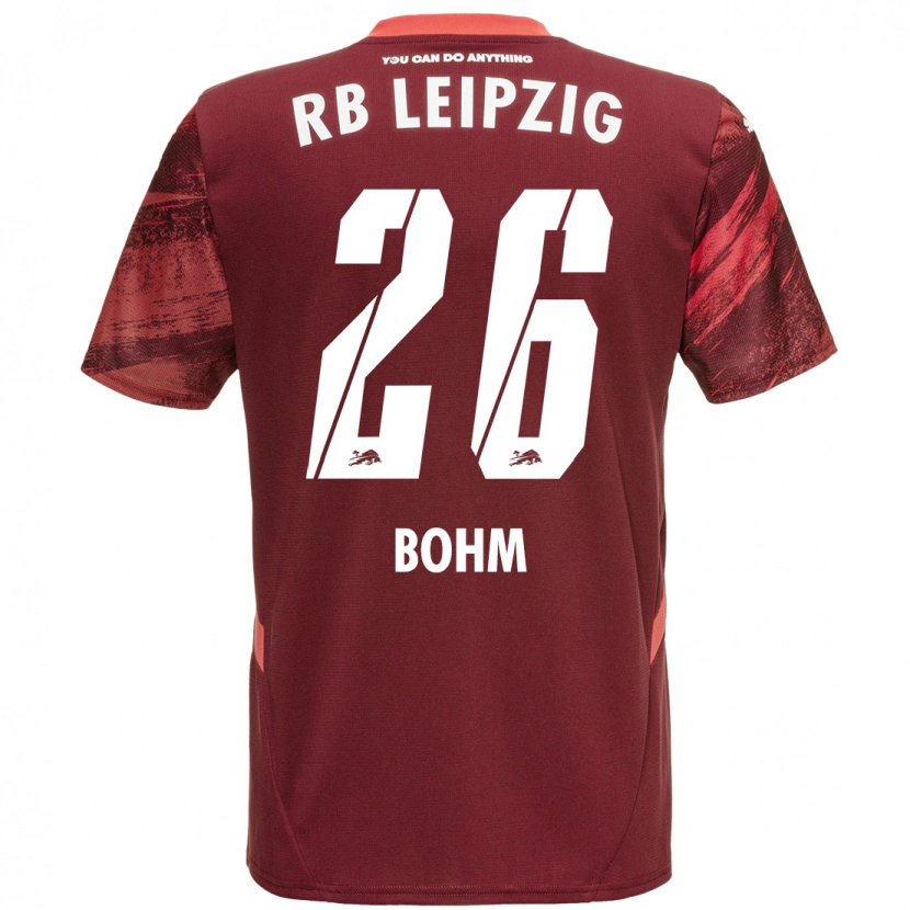 Danxen Bambino Maglia Pepe Böhm #26 Borgogna Kit Gara Away 2024/25 Maglietta