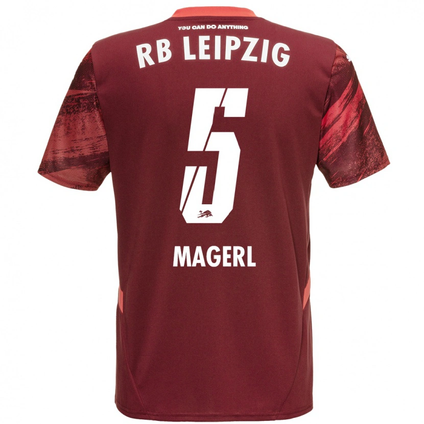 Danxen Bambino Maglia Julia Magerl #5 Borgogna Kit Gara Away 2024/25 Maglietta