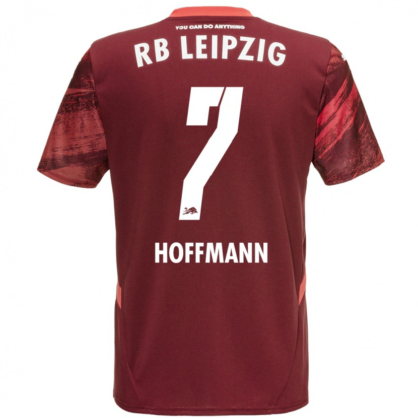 Danxen Bambino Maglia Giovanna Hoffmann #7 Borgogna Kit Gara Away 2024/25 Maglietta