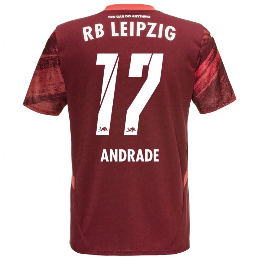 Danxen Bambino Maglia Lydia Andrade #17 Borgogna Kit Gara Away 2024/25 Maglietta