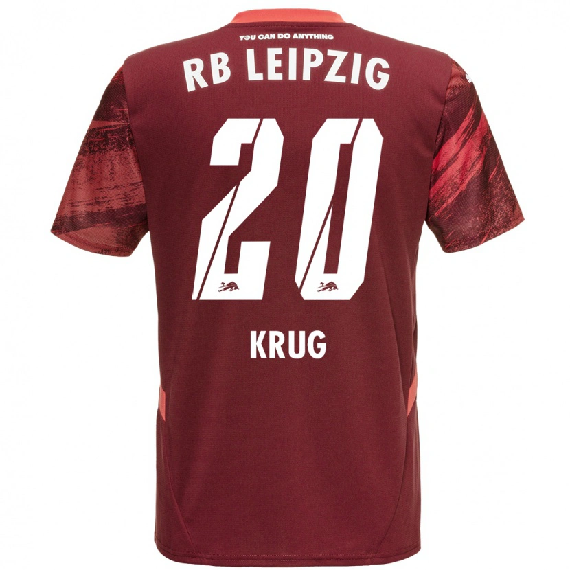 Danxen Bambino Maglia Victoria Krug #20 Borgogna Kit Gara Away 2024/25 Maglietta