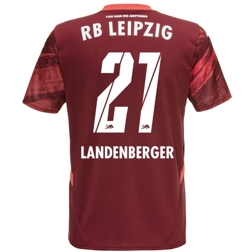 Danxen Bambino Maglia Julia Landenberger #21 Borgogna Kit Gara Away 2024/25 Maglietta