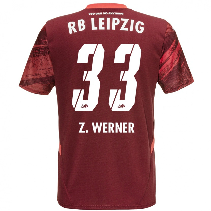 Danxen Bambino Maglia Zoé Werner #33 Borgogna Kit Gara Away 2024/25 Maglietta