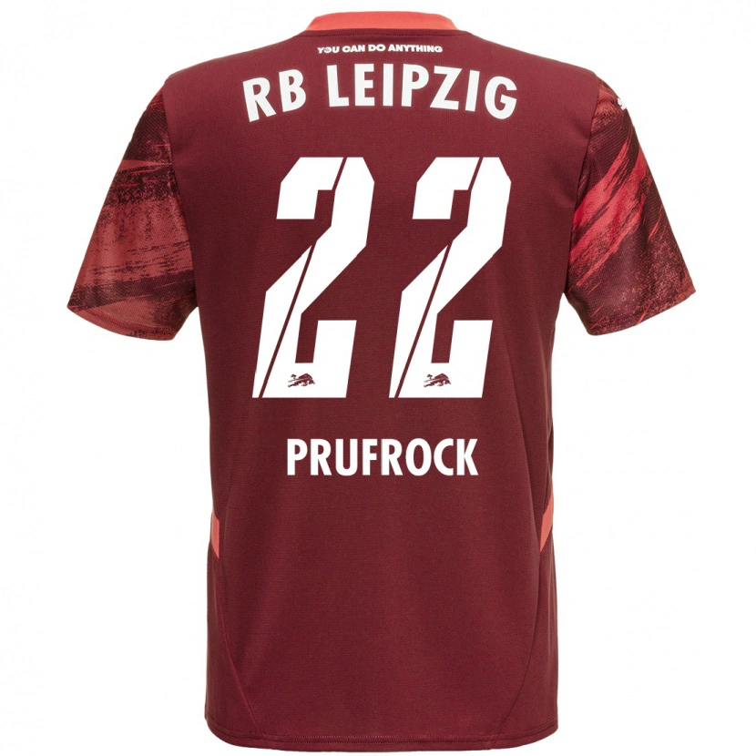 Danxen Bambino Maglia Silas Prüfrock #22 Borgogna Kit Gara Away 2024/25 Maglietta