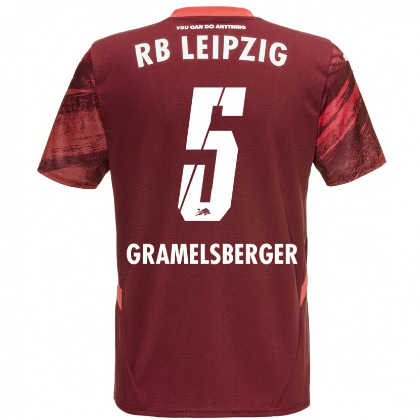 Danxen Bambino Maglia Lennert Gramelsberger #5 Borgogna Kit Gara Away 2024/25 Maglietta