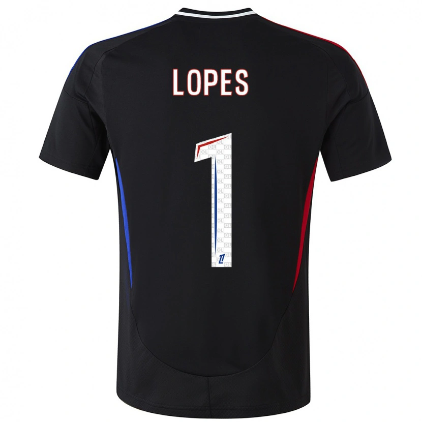 Danxen Bambino Maglia Anthony Lopes #1 Nero Kit Gara Away 2024/25 Maglietta
