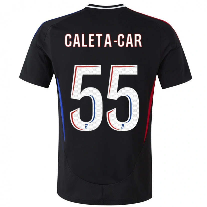 Danxen Bambino Maglia Duje Caleta-Car #55 Nero Kit Gara Away 2024/25 Maglietta