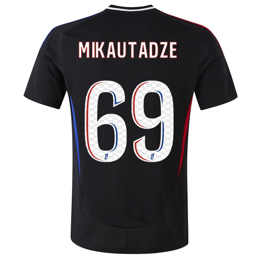 Danxen Bambino Maglia Georges Mikautadze #69 Nero Kit Gara Away 2024/25 Maglietta