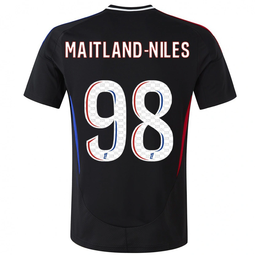 Danxen Bambino Maglia Ainsley Maitland-Niles #98 Nero Kit Gara Away 2024/25 Maglietta