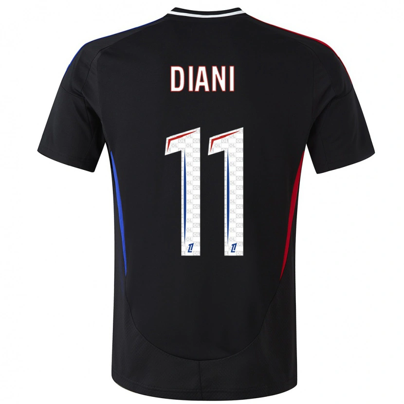 Danxen Bambino Maglia Kadidiatou Diani #11 Nero Kit Gara Away 2024/25 Maglietta