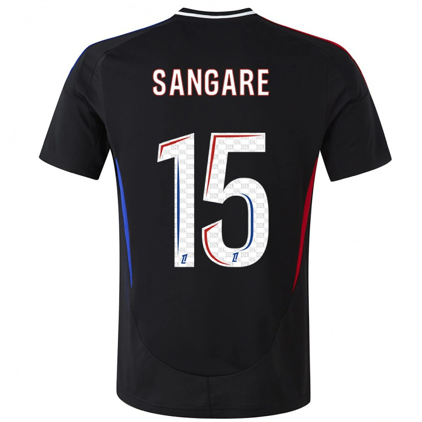 Danxen Bambino Maglia Wassa Sangaré #15 Nero Kit Gara Away 2024/25 Maglietta