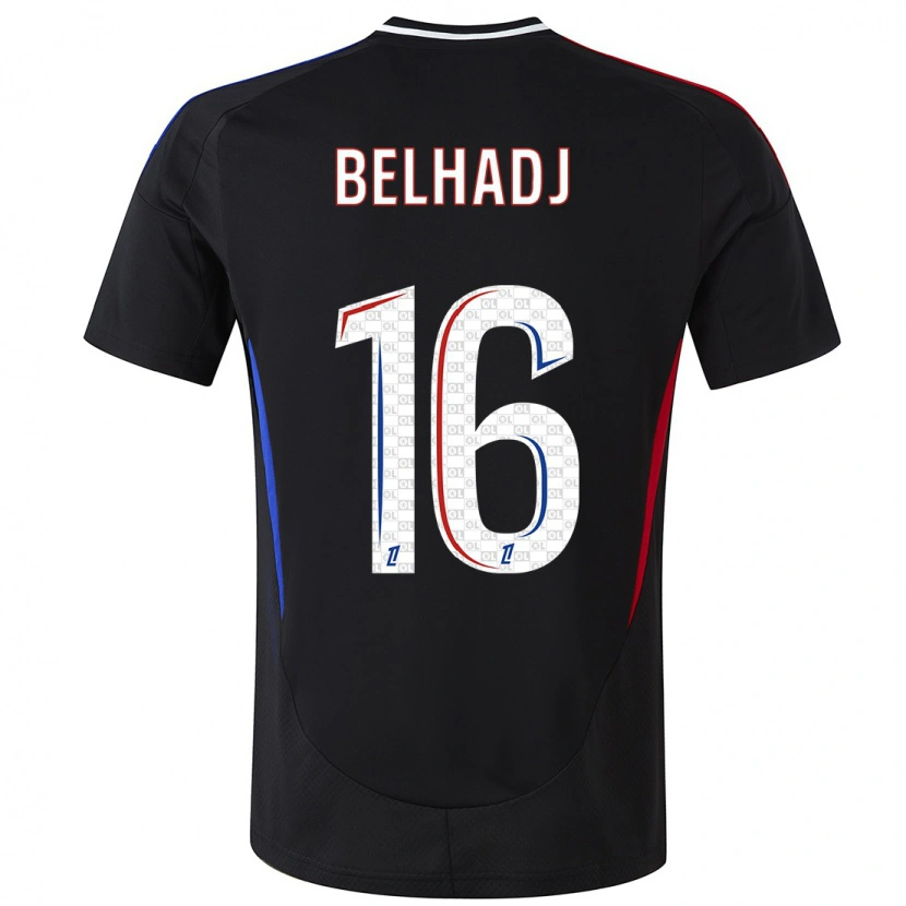 Danxen Bambino Maglia Féerine Belhadj #16 Nero Kit Gara Away 2024/25 Maglietta