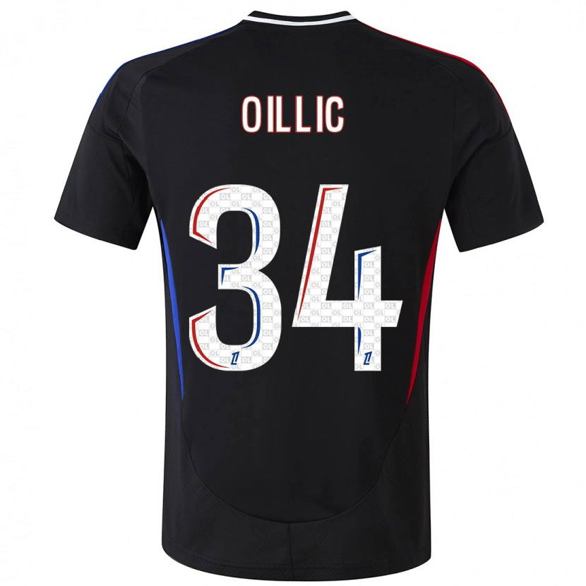 Danxen Bambino Maglia Laureen Oillic #34 Nero Kit Gara Away 2024/25 Maglietta