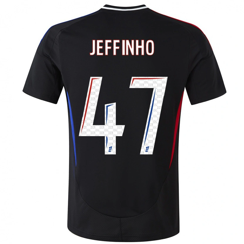 Danxen Bambino Maglia Jeffinho #47 Nero Kit Gara Away 2024/25 Maglietta