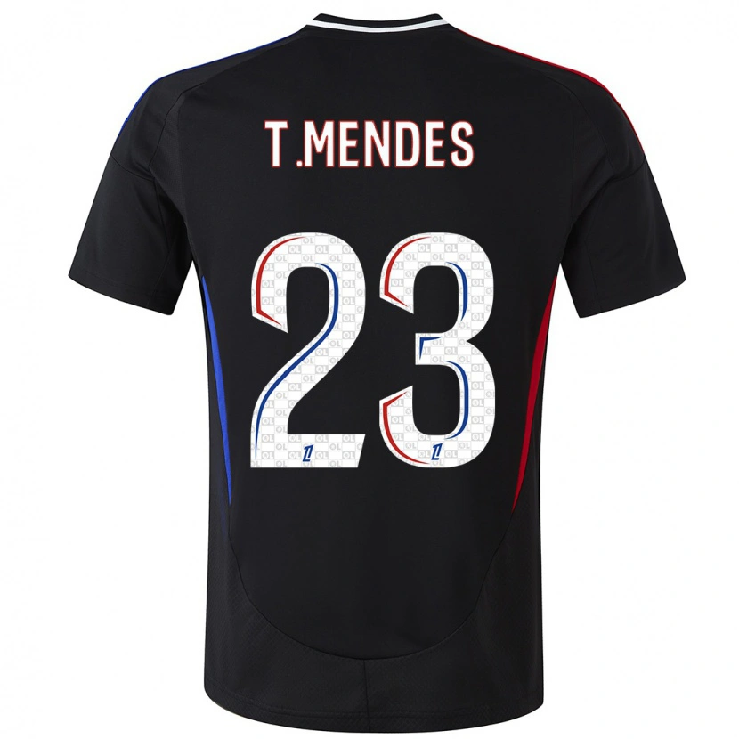 Danxen Bambino Maglia Thiago Mendes #23 Nero Kit Gara Away 2024/25 Maglietta