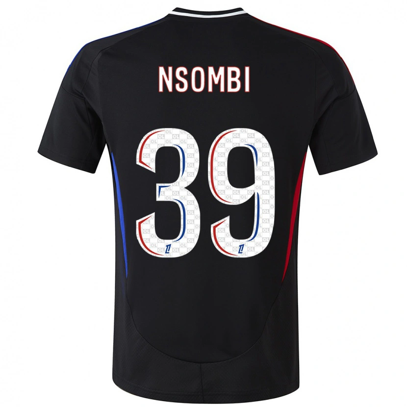 Danxen Bambino Maglia Gael Nsombi #39 Nero Kit Gara Away 2024/25 Maglietta