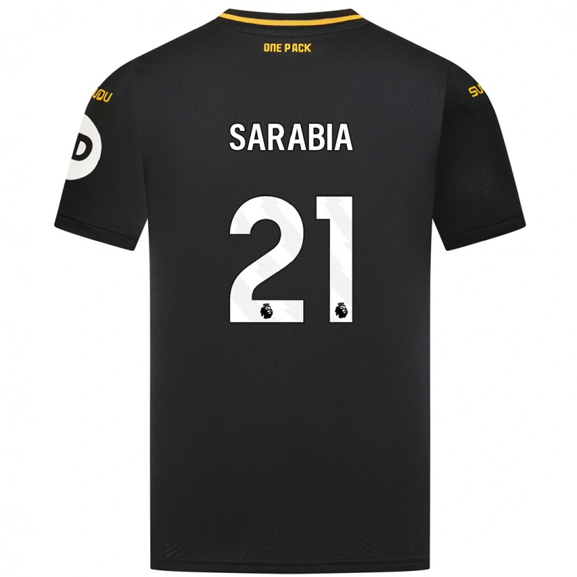 Danxen Bambino Maglia Pablo Sarabia #21 Nero Kit Gara Away 2024/25 Maglietta