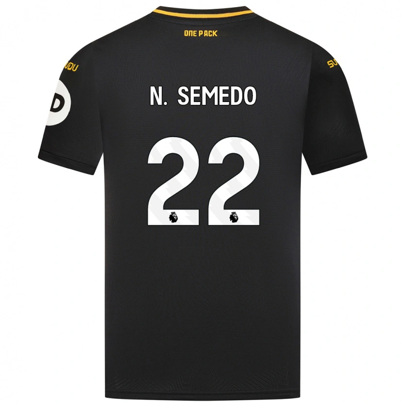 Danxen Bambino Maglia Nélson Semedo #22 Nero Kit Gara Away 2024/25 Maglietta