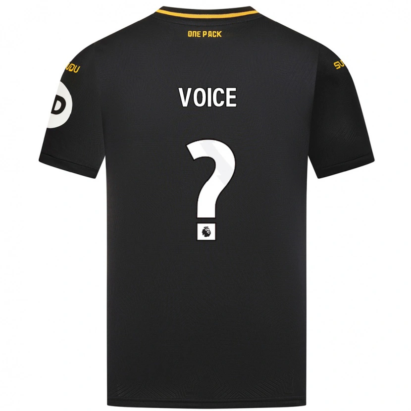 Danxen Bambino Maglia Caden Voice #0 Nero Kit Gara Away 2024/25 Maglietta
