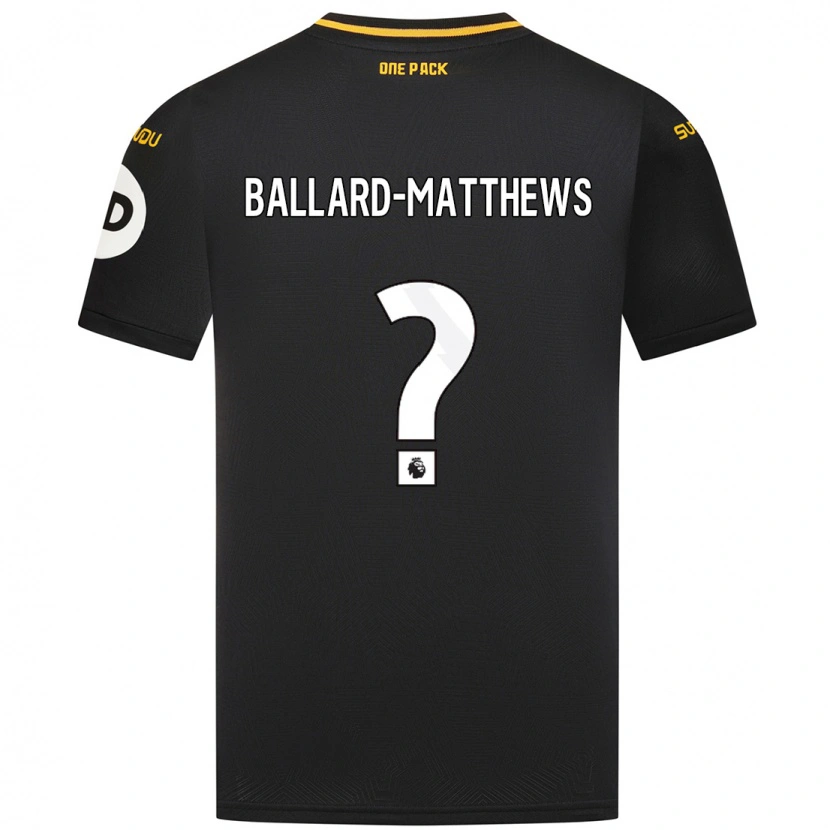 Danxen Bambino Maglia Emilio Ballard-Matthews #0 Nero Kit Gara Away 2024/25 Maglietta