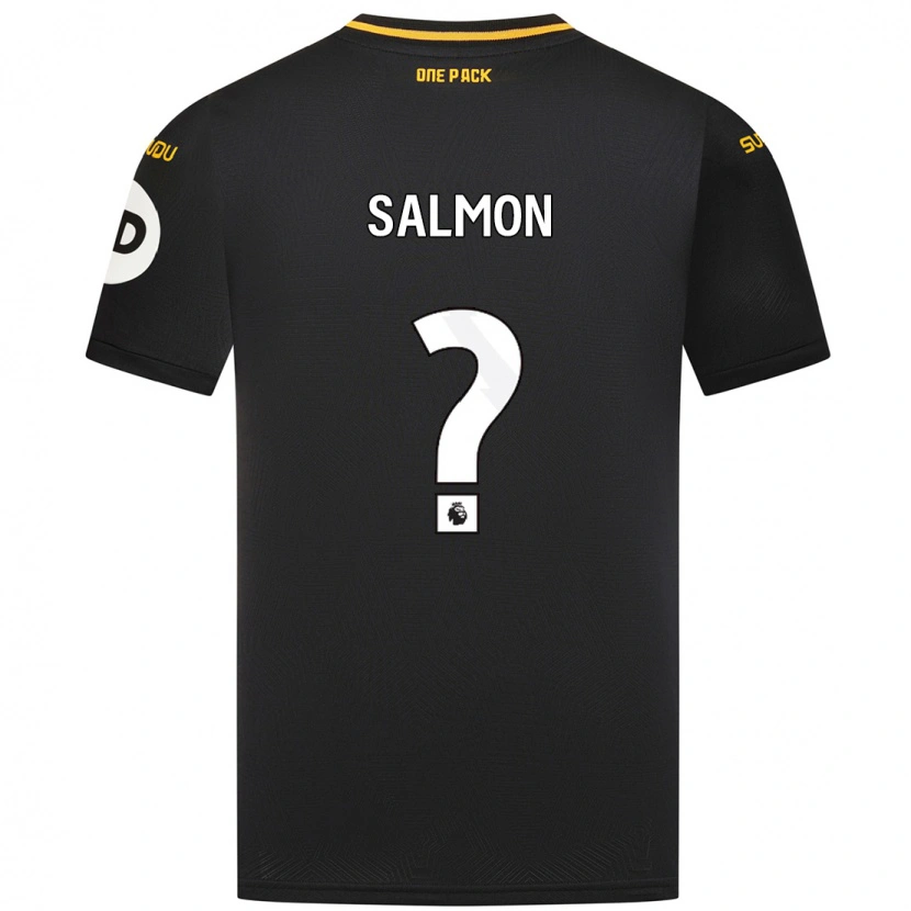 Danxen Bambino Maglia Fabian Salmon #0 Nero Kit Gara Away 2024/25 Maglietta