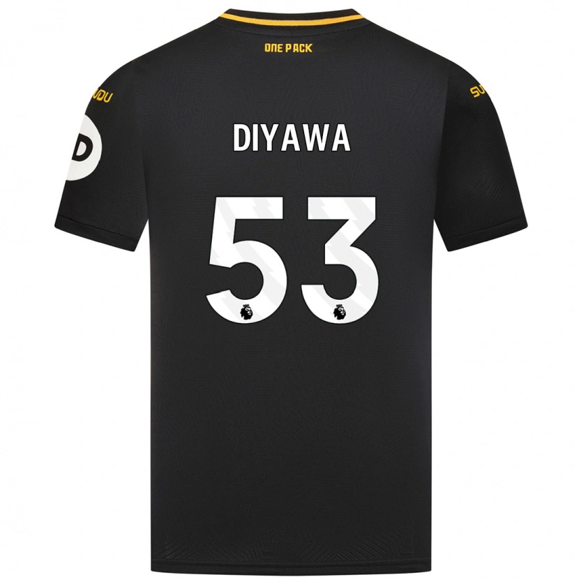 Danxen Bambino Maglia Aaron Keto-Diyawa #53 Nero Kit Gara Away 2024/25 Maglietta