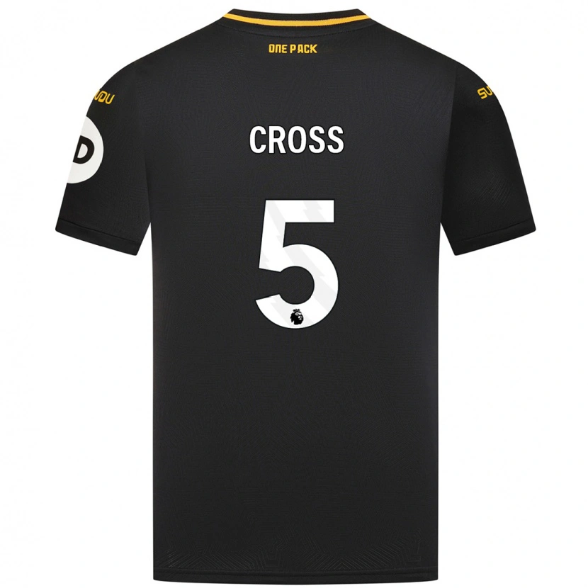 Danxen Bambino Maglia Emma Cross #5 Nero Kit Gara Away 2024/25 Maglietta