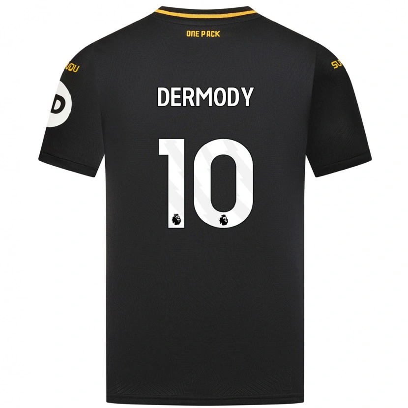 Danxen Bambino Maglia Helen Dermody #10 Nero Kit Gara Away 2024/25 Maglietta
