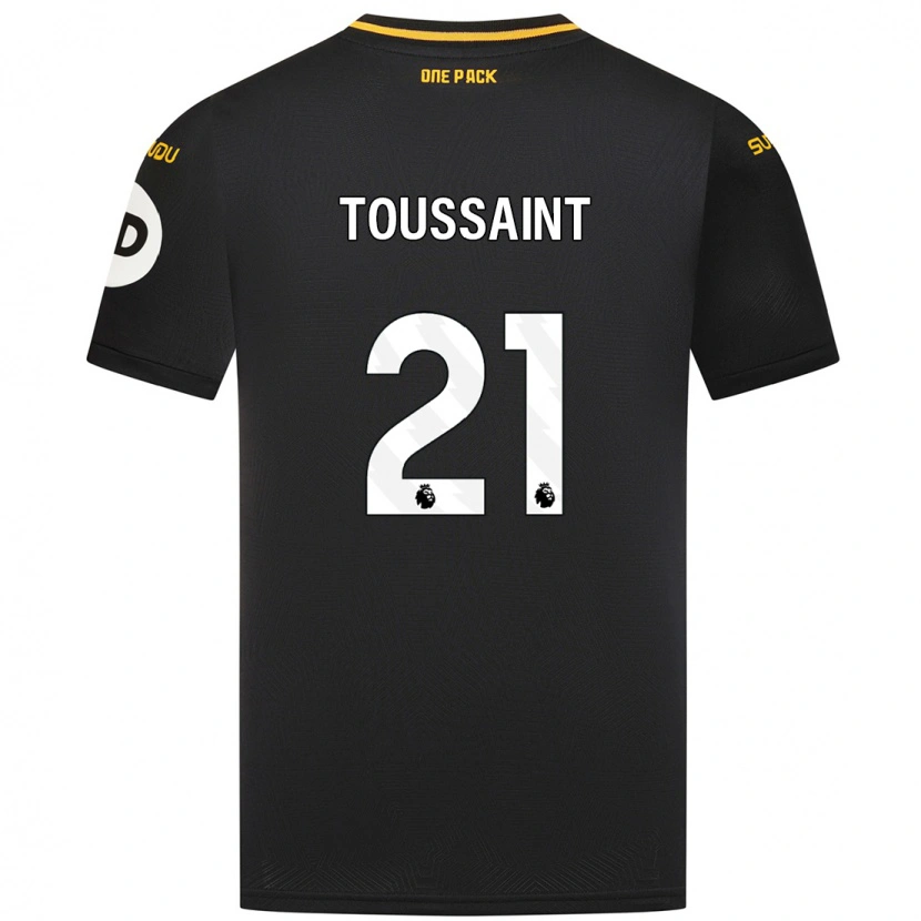 Danxen Bambino Maglia Destiney Toussaint #21 Nero Kit Gara Away 2024/25 Maglietta