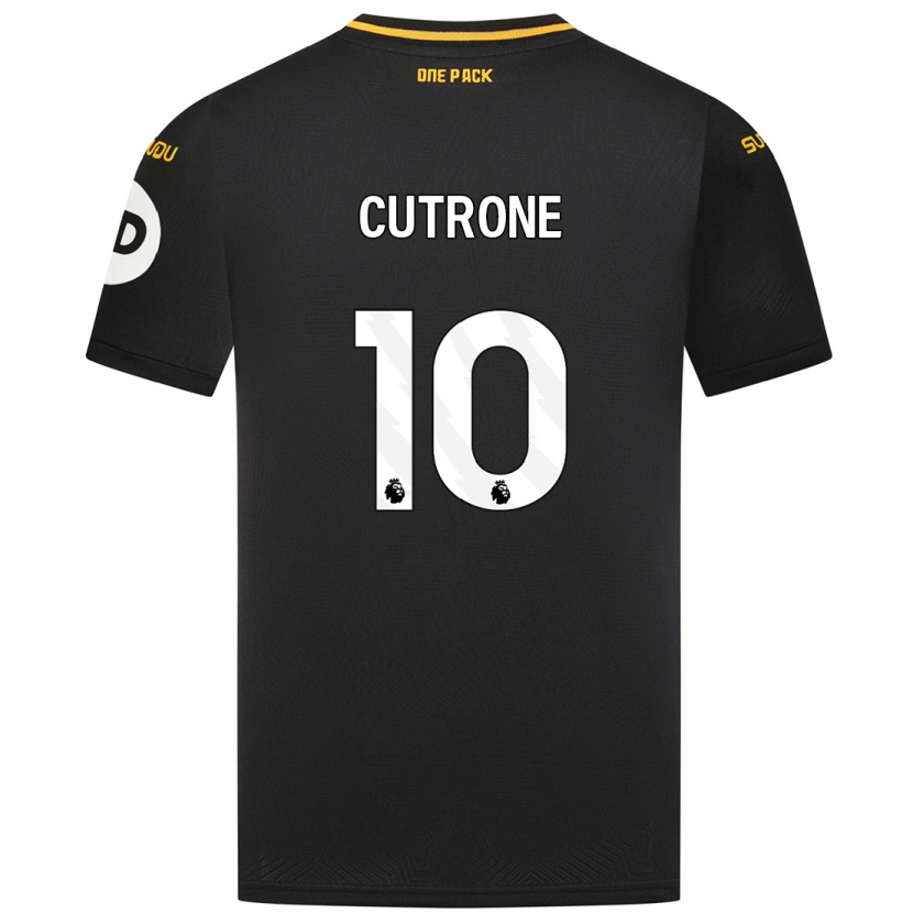 Danxen Bambino Maglia Patrick Cutrone #10 Nero Kit Gara Away 2024/25 Maglietta