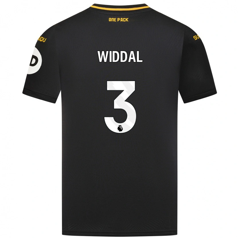 Danxen Bambino Maglia Natalie Widdal #3 Nero Kit Gara Away 2024/25 Maglietta